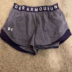 Under Armour Women’s Heathered Purple Layered Athletic Shorts